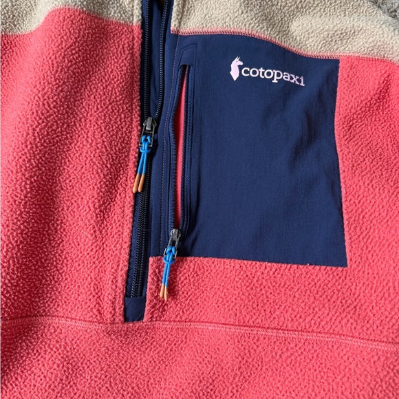 Cotopaxi Tan and Coral Fleece Pullover - Picture 5 of 8